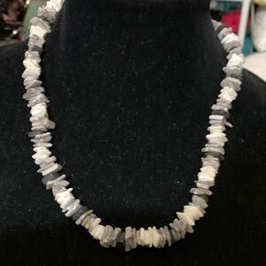 Chic Monochrome Beaded Necklace